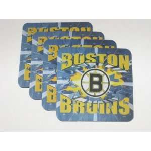 BOSTON BRUINS 4 Pack (4 x 4) Foam DRINK COASTER SET 