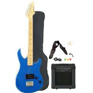  Full Size Blue Electric Guitar with Amp, Case and 