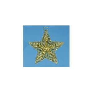 Dazzling Kiwi Green Glittered 5 Point Star Christmas Ornament 