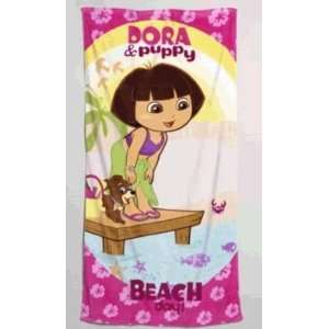  Dora and Puppy Beach Day Beach Towel