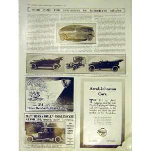  Motor Car Delage Humber Calthorpe Benz Old Print 1913 