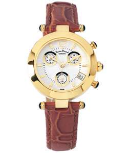 Lucien Piccard Corinthian Gold Chrono Watch  Overstock