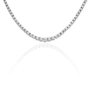  20 ct. Graduated Diamond Tennis Necklace in 14K White Gold 
