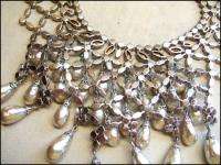   Schreiner Christian Dior Pearl and Crystal Bib Necklace Set  