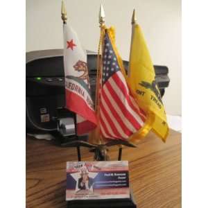   Eagle Desktop Business Card Holder with 2 FREE FLAGS