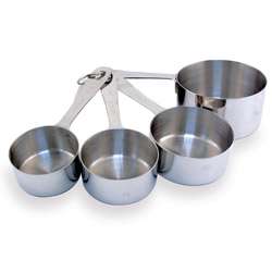 Heavy Duty Stainless Steel 4 piece Liquid Measuring Cup Set 
