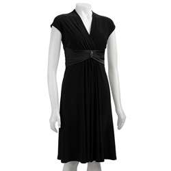 Jones New York Womens Black Matte Jersey Dress  Overstock