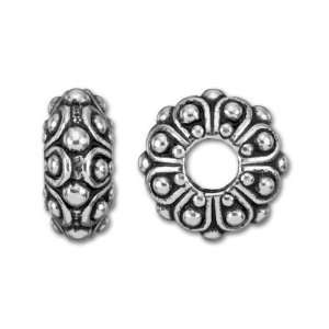  Antique Silver Plated Pewter Casbah EuroBead: Arts, Crafts 