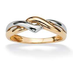Toscana Collection 10k Two tone Gold Twist Ring  