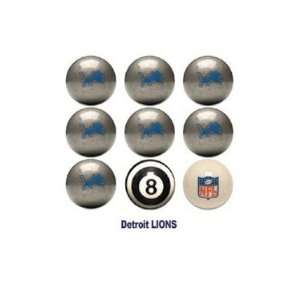  Detroit Lions Billiards Ball Set(7 Team, 1 Cue,1 ~ 8 Ball 
