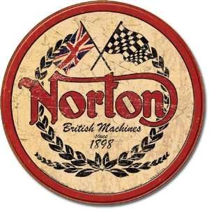  Norton Motorcycle Racing Logo Round Tin Sign: Home 