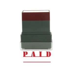  Pre Inked Stock Stamp   PAID   Red: Office Products