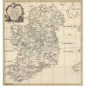  Antique Map of Ireland (ca 1795) by S. Thompson (Archival 