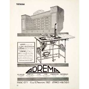  1925 Advert Adrema Addressograph 66 Avenue Republique Paris 