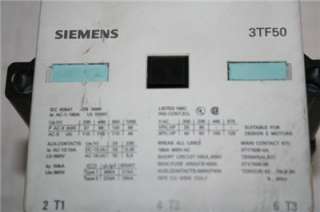 SIEMENS 125 HP 160 AMP MAX CONTACTOR 3TF50  
