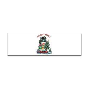  Bumper Sticker Christmas Spirit Snowman with Tree and 
