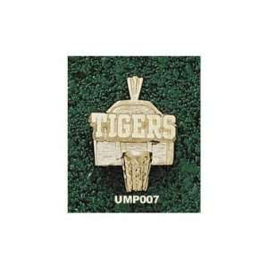 Memphis Tigers Solid 10K Gold TIGERS Backboard Pendant  