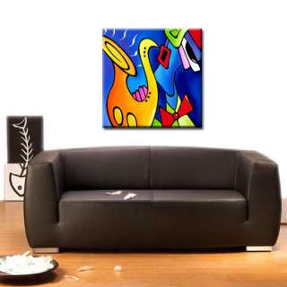 MODERN ABSTRACT Contemporary Sax JAZZ PAINTING ORIGINAL FINE ART by 