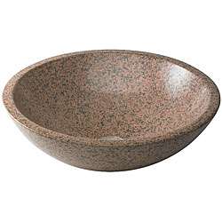 DeNovo Dusted Red Stone Vessel Sink Set  Overstock