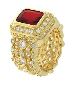 Charles Winston Created Ruby Eternity Ring  Overstock