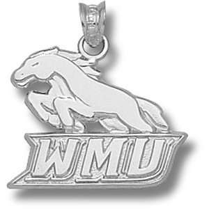   Western Michigan University WMU Bronco 5/8 Pendant (Silver): Sports