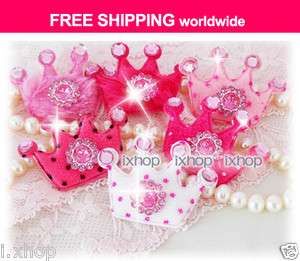 25 pcs Princess Bling Crown Fairytale (U PICK Color)Applique 7100/10 