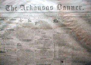 Rare 1844 Little Rock ARKANSAS newspaper 165+ Years Old  