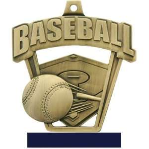  Hasty Awards Prosport Custom Baseball Medals GOLD/NAVY 