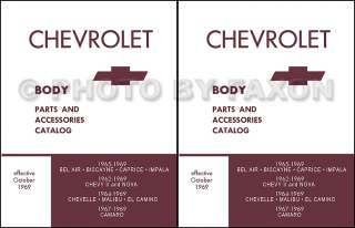 Chevelle and El Camino Body Parts Book 1964 1965 1966 1967 1968 1969 