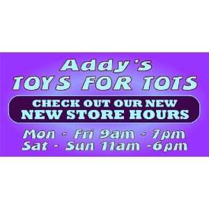  3x6 Vinyl Banner   Addys Toys For Tots 