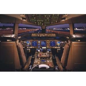   Airplane   Boeing 777 200 Flight Deck by Unknown 36x24 Toys & Games