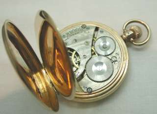 1924 BEAUTIFUL CONDITION HEAVY 9CT SOLID GOLD WALTHAM HUNTER POCKET 