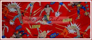 BOOAK Fabric Wrestling Sport RED Cartoon Super Hero BOY Cotton Quilt 