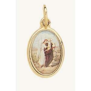  Gold Plated Religious Medal   Saint Matthew Jewelry