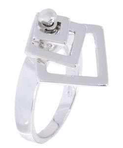 Sterling Silver Squares Fidget Ring  