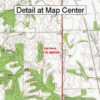 USGS Topographic Quadrangle Map   Flat Rock, Illinois (Folded 