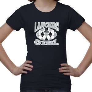 Longwood Lancers Youth Argyle Girl T Shirt   Navy Blue:  