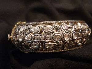 DIAMOND BRACELET VICTORIAN STYLE INDIAN JAIPUR GOLD  