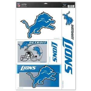   Detroit Lions Decal Sheet Car Window Stickers Cling: Sports & Outdoors
