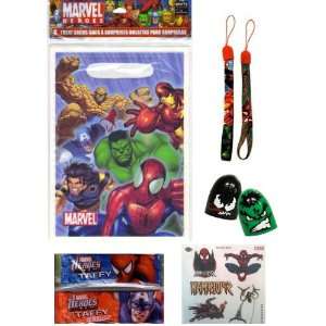  8 Marvel Super Hero Goodie Bags with 42 Marvel Party 