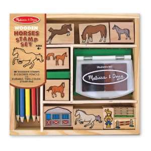  Melissa and Doug Horses Stamp Set: Toys & Games