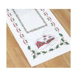   Away Santa Collection Table Runner Stmpd X Stitch Kit