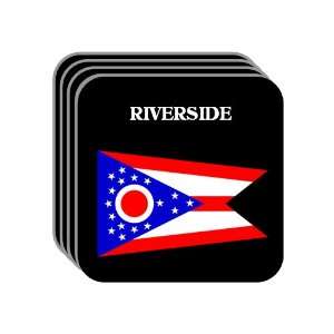 US State Flag   RIVERSIDE, Ohio (OH) Set of 4 Mini Mousepad Coasters