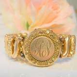 Antique Gold Filled Carmen Sweetheart Locket Bracelet  