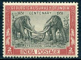 INDIA ~ #232 Beautiful Mint Never Hinged Issue ~ ELEPHANTS  