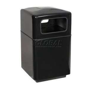  Square Garbage Can, Black,29 Gal Capacity,20Sq X 37H 