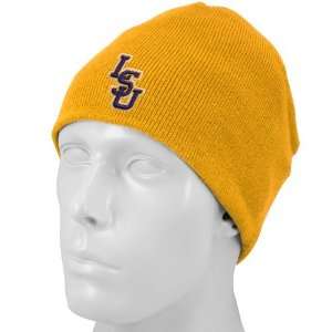   World LSU Tigers Gold Easy Does It Knit Beanie Cap: Sports & Outdoors