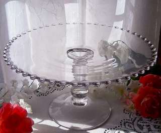   CANDLEWICK PEDESTAL CAKE STAND PLATE with DOME COVER LID  