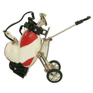  Golf Gifts   Folding Golf Cart Trolley Leather Golf Bag 