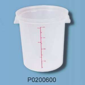   Qt. Lab Storage Containers for Solids, Round Clear Polypropylene, cs/6